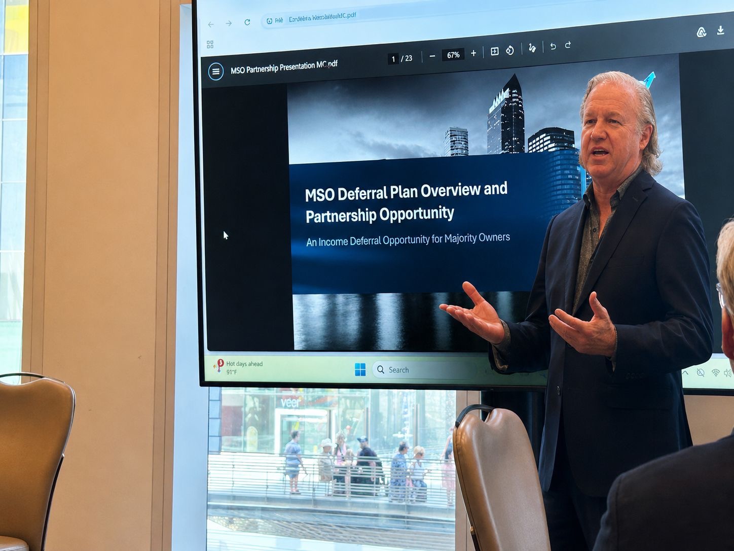 Todd Mezrah of mapbenefits presenting the MSO Deferral Plan at the TAC 2026 GTC™ session